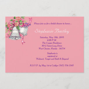 Invitación a la ducha de novias con Boda floral ro