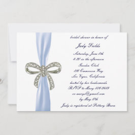 Invitación a la ducha de novias con bono azul