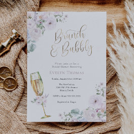 Invitación a la ducha de novias con brunch y bubbl