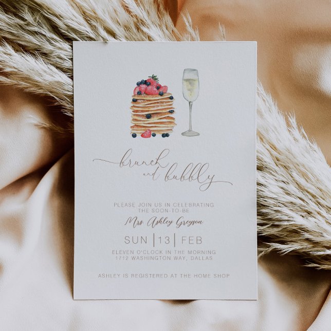 Invitación a la ducha de novias con brunch y bubbl (Subido por el creador)