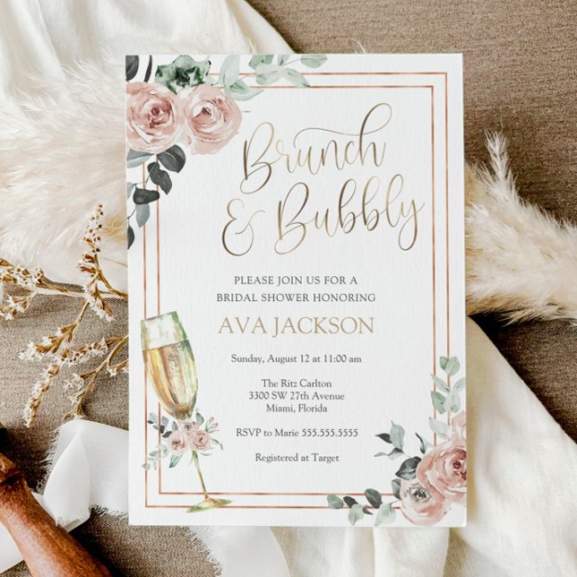 Invitación a la ducha de novias con brunch y bubbl (Subido por el creador)