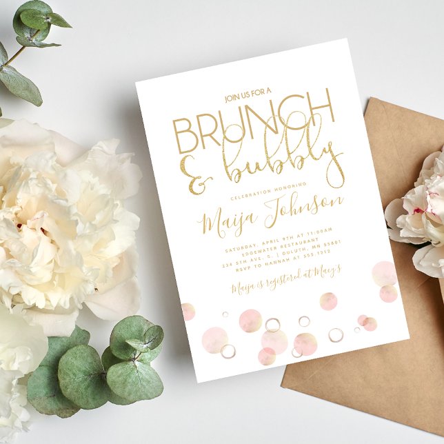 Invitación a la ducha de novias con brunch y bubbl (Subido por el creador)