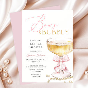 Invitación a la ducha de novias con brunch y bubbl