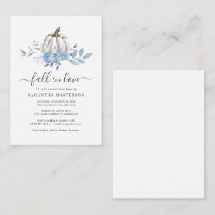 Invitación a la ducha de novias con calabaza flora