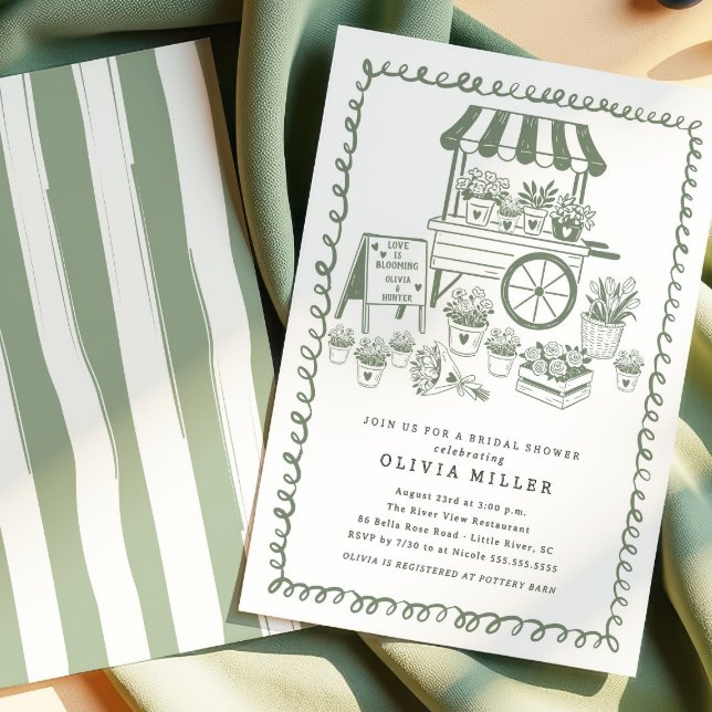 Invitación a la ducha de novias con carreta de flo (Subido por el creador)