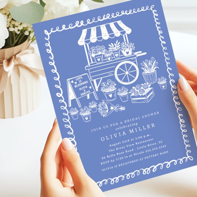 Invitación a la ducha de novias con carreta de flo (Subido por el creador)