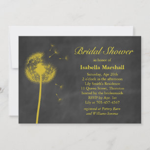 Invitación a la ducha de novias con cartón floral