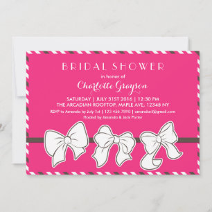 Invitación a la ducha de novias con cintas y arcos