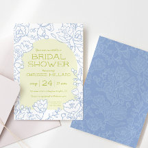 Invitación a la ducha de novias con citron Bloom