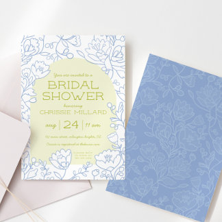 Invitación a la ducha de novias con citron Bloom