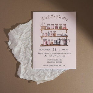 Invitación a la ducha de novias con Cocina rosa de