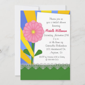 Invitación a la ducha de novias con collage para c