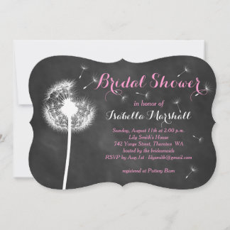 Invitación a la ducha de novias con croquetas flor