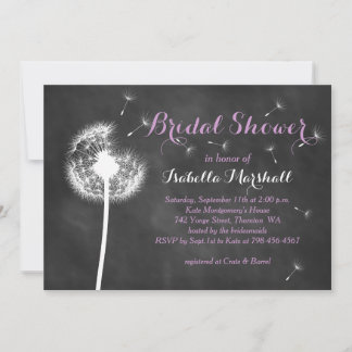 Invitación a la ducha de novias con croquetas flor
