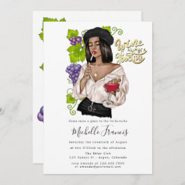 Invitación a la ducha de novias con degustación de