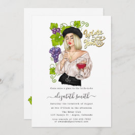 Invitación a la ducha de novias con degustación de