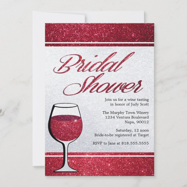 Invitación a la ducha de novias con degustación de (Anverso)