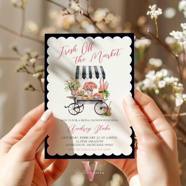Invitación a la ducha de novias con el blanco negr (Subido por el creador)
