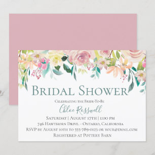 Invitación a la ducha de novias con el Bouquet Pas