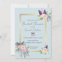 Invitación a la ducha de novias con el Pastel flor