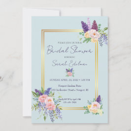 Invitación a la ducha de novias con el Pastel flor