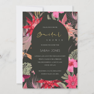 Invitación a la ducha de novias con flores de Boho