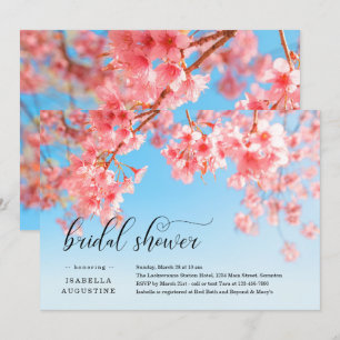 Invitación a la ducha de novias con flores de cere