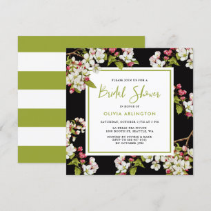 Invitación a la ducha de novias con flores de cere