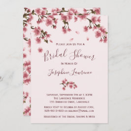 Invitación a la ducha de novias con flores de cere