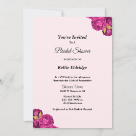 Invitación A La Ducha De Novias Con Flores De Colo