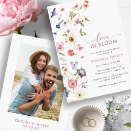 Invitación a la ducha de novias con foto de Love I