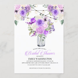 Invitación a la ducha de novias con la vasa floral