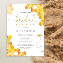 Invitación a la ducha de novias con miel Bumble Be