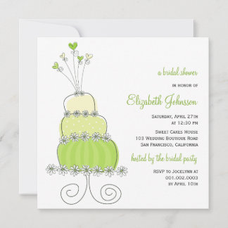 Invitación a la ducha de novias con Moda de torta