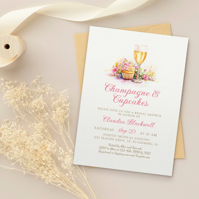 Invitación a la ducha de novias con pastelitos de  (Subido por el creador)