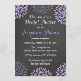 Invitación a la ducha de novias con pizarra de col