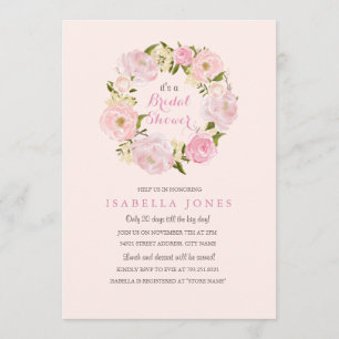 Invitación a la ducha de novias con Rosa de Primav