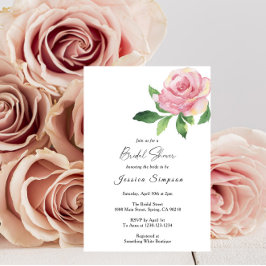 Invitación a la ducha de novias con Rosa floral