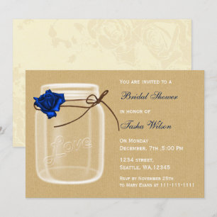 invitación a la ducha de novias con tarro de masón