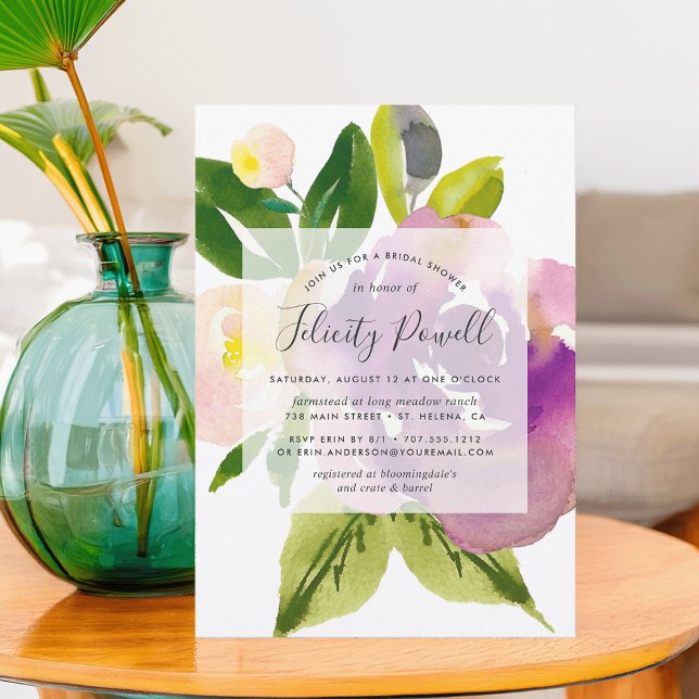 Invitación a la ducha de novias con vibrante flore (Subido por el creador)