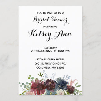 Invitación a la ducha de novias con vino de Borgoñ