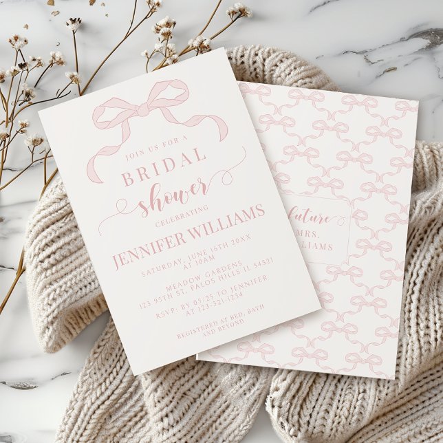 Invitación a la ducha de novias Coquette Rubor Pin (Subido por el creador)