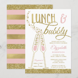 Invitación a la ducha de novias de almuerzo y burb
