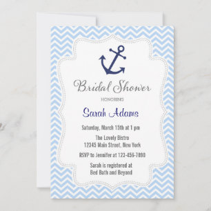 Invitación a la ducha de novias de Ancla Náutica