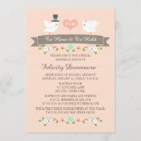 Invitación a la ducha de novias de Aves Amadas Mon