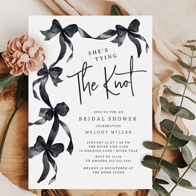 Invitación a la ducha de novias de Black Bow Tying (Subido por el creador)