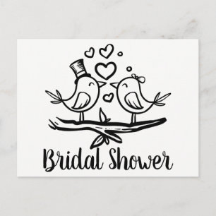 Invitación a la ducha de novias de Black White Lov