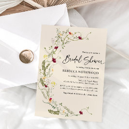 Invitación a la ducha de novias de Boho Moda Wildf