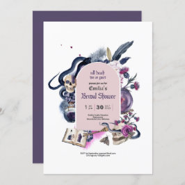 Invitación a la ducha de novias de brujas en Hallo