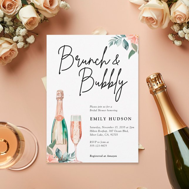 Invitación a la ducha de novias de Brunch y Bubbly (Subido por el creador)